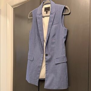 Banana Republic Periwinkle Sleeveless Tailored Blazer